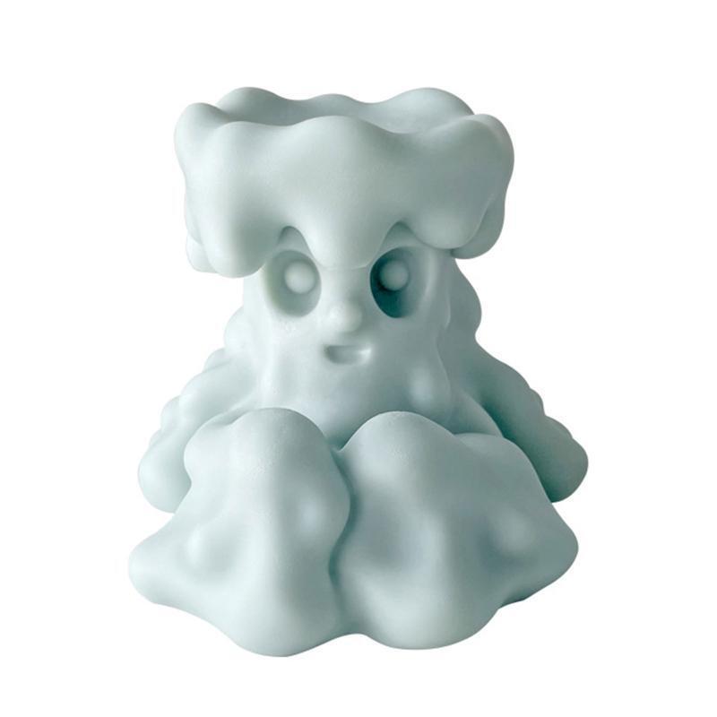Silicone Candle Mold Cute Snow Monster Shape Soap Mold for DIY Aromatic Candle