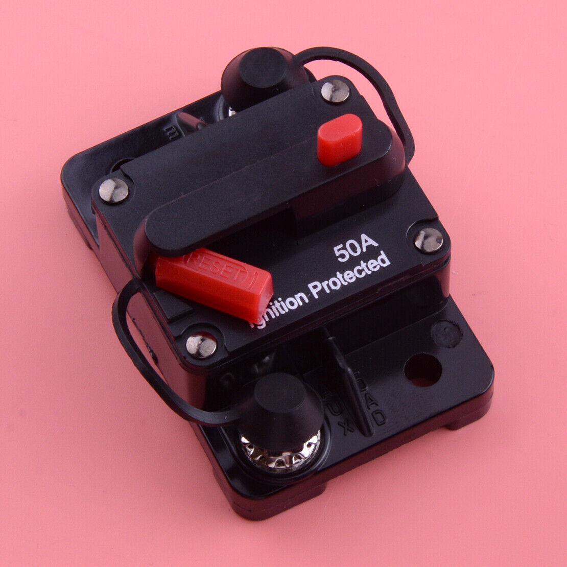New Marine Grade Inline 12 Volt 50 Amp Power Circuit Breaker Manual Reset Audio