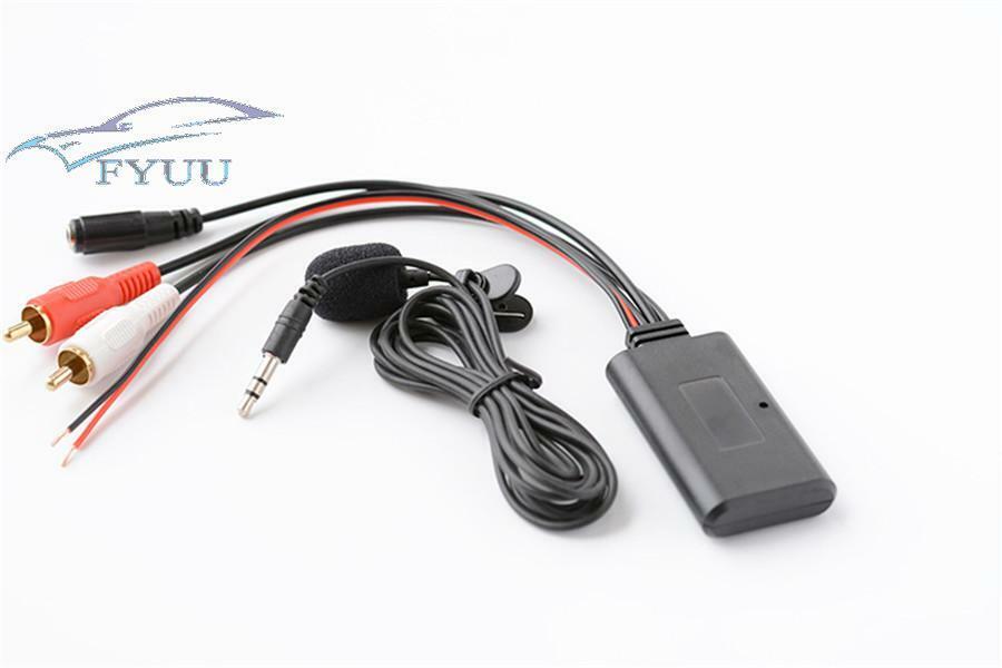 1.5 meters Car 2RCA Bluetooth Connection Wireless Adapter AUX Music+MIC Phone