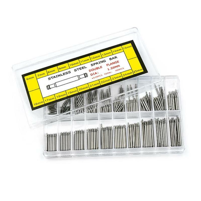 400 Pieces Professional Watch Band Pins 6-25mmWatch Band Spring Bars Link Pins