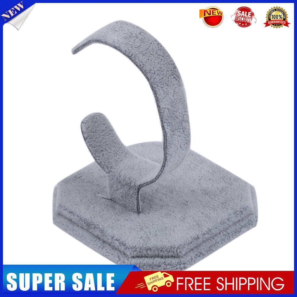 Lint C Type Design Jewelry Bracelet Watch Display Rack Stand Holder(Gray)