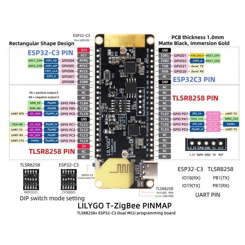 TZigbee ESP32-C3 Development Board WiFi Bluetooth5.0-compat Smart Control Module