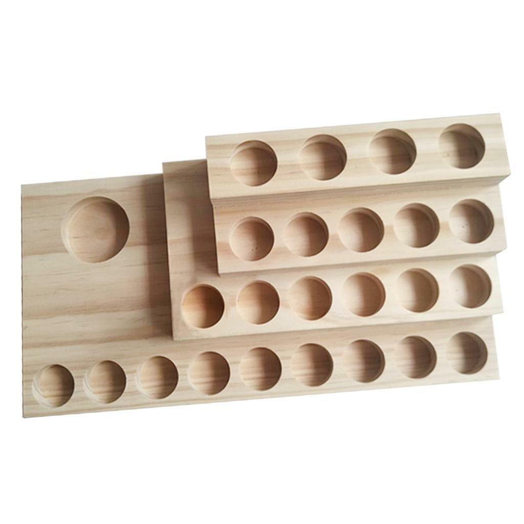 Wooden Essential Oils Bottle Shelf Aromatherapy Oil Display Storage Rack Stand