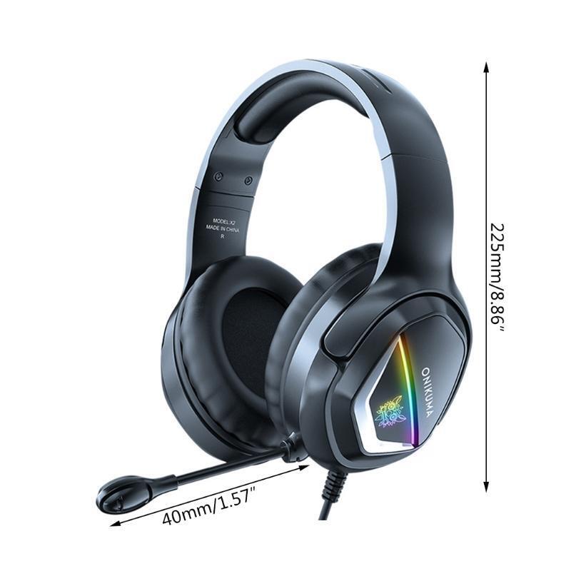 RGB Breathable Gaming Headset Headphone for Laptop Tablet Computer Mobile