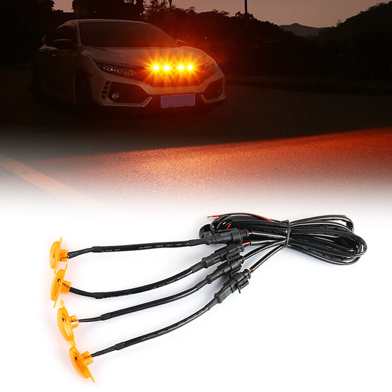 4x Front Grille LED Light Lamp Fit for GMC Sierra 1500 2019-2021