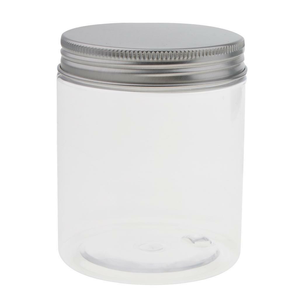 5pcs 250ml Plastic Makeup Pot  Empty Cosmetic  Containers Screw Lid