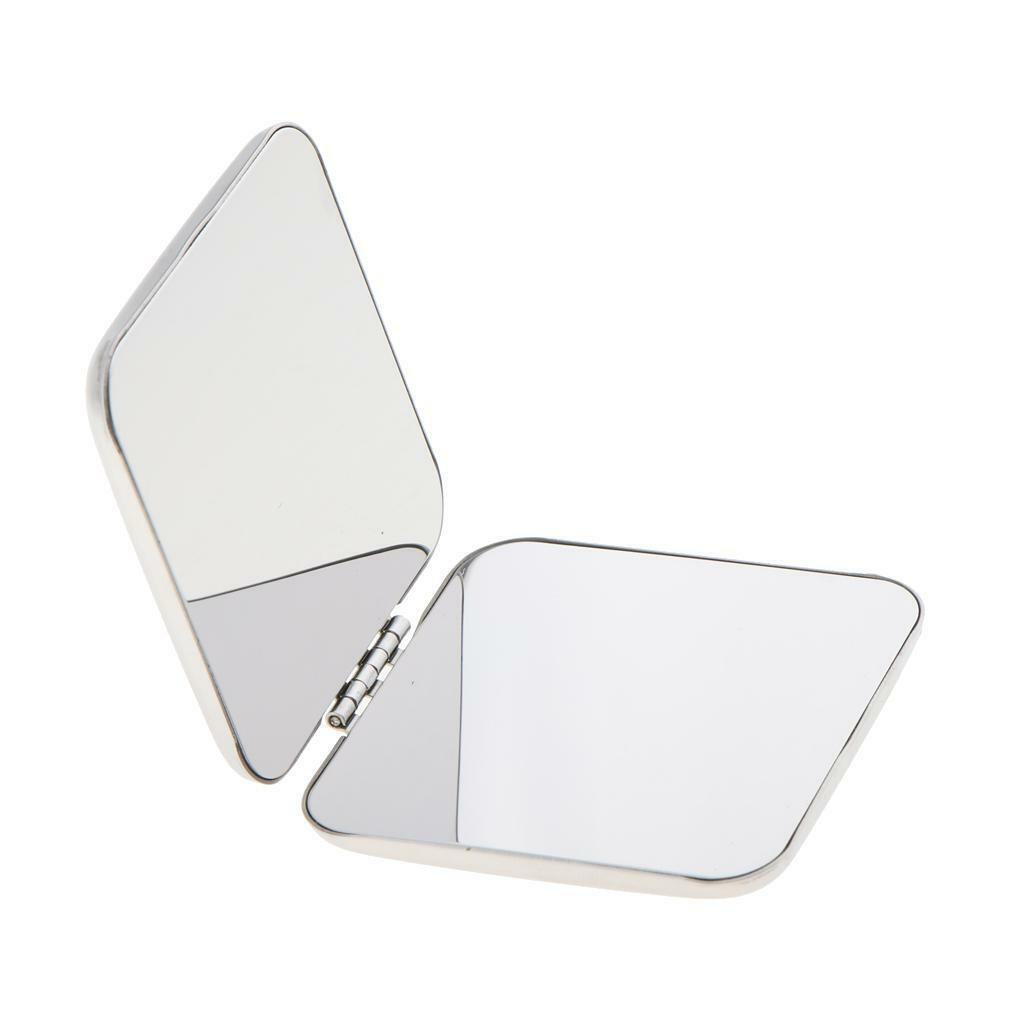 Mini Compact Full Stainless Steel Cosmetic Handbag Makeup Magnifying Mirror