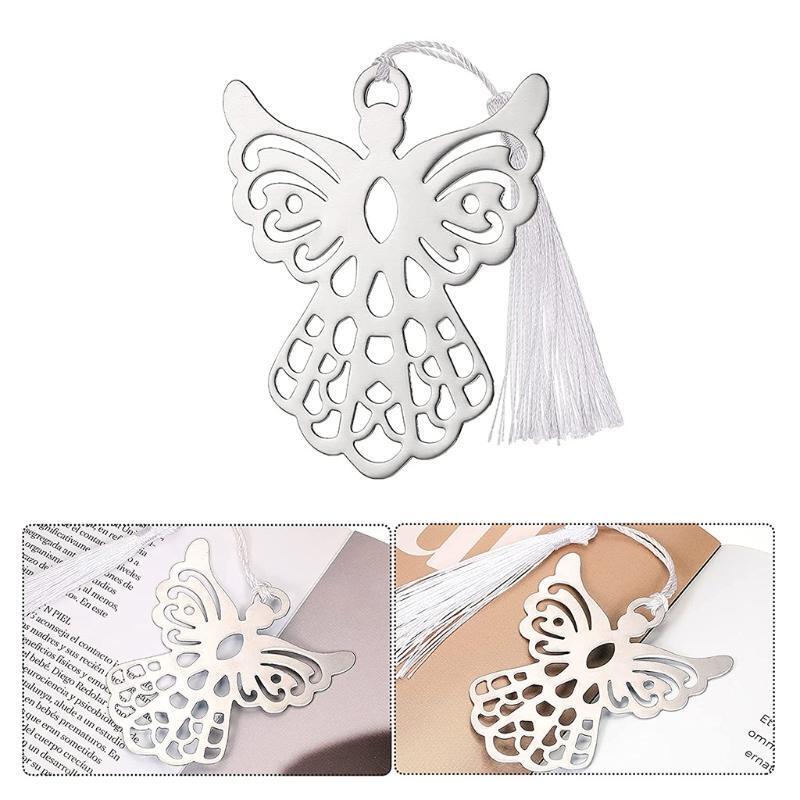 10Pcs Angel Metal Bookmarks Set Stainless Steel Book Page Marker Gifts Supplies