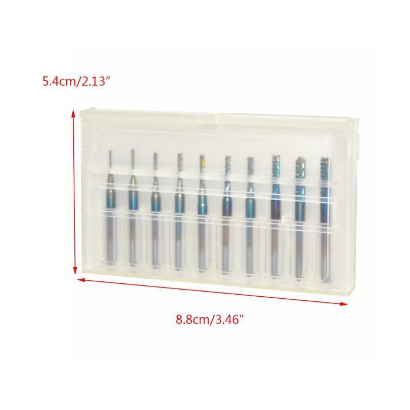 Blue End Mill CNC Router Bits 0.8-3.175mm PCB Milling Cutter End Mill Bits