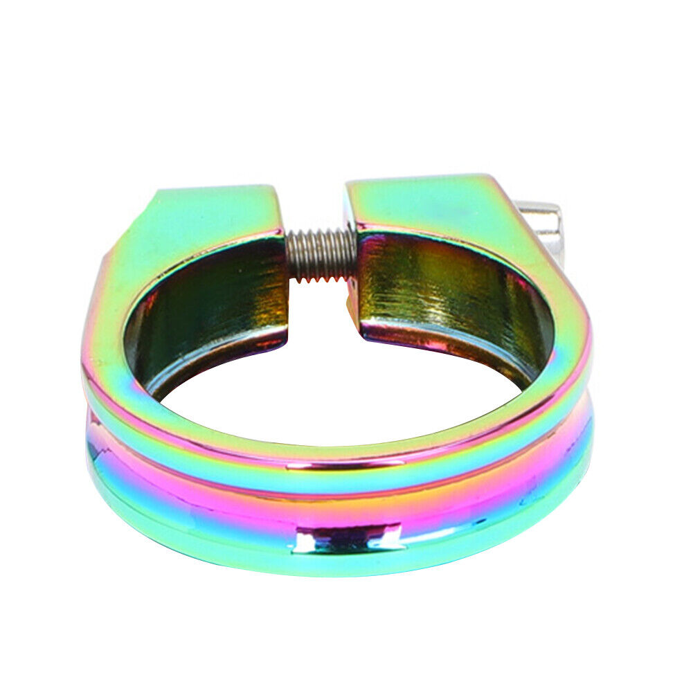 OUO MTB Bike Seat Clamp Ultralight Bicycle Colorful Seat Tube Clip (28.6mm)