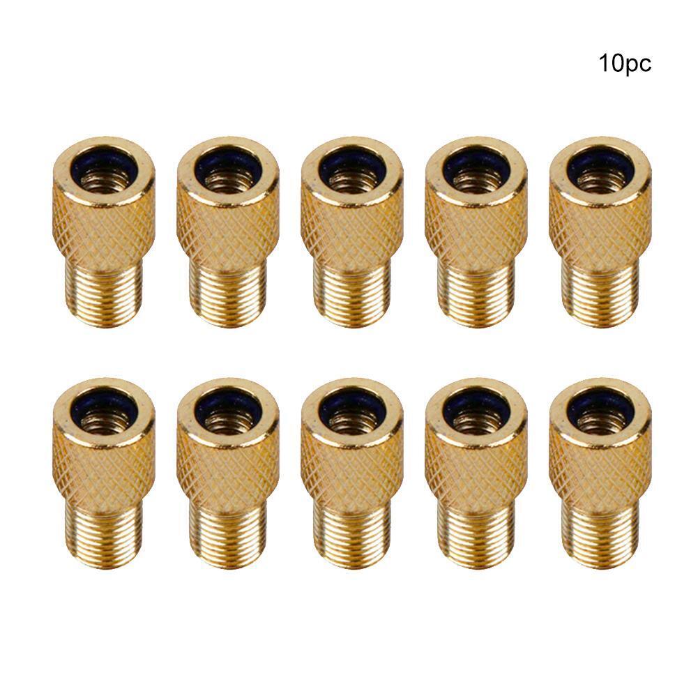10x Bicycle Valve Adapter Presta to Schrader Converter Bike Pump Connector