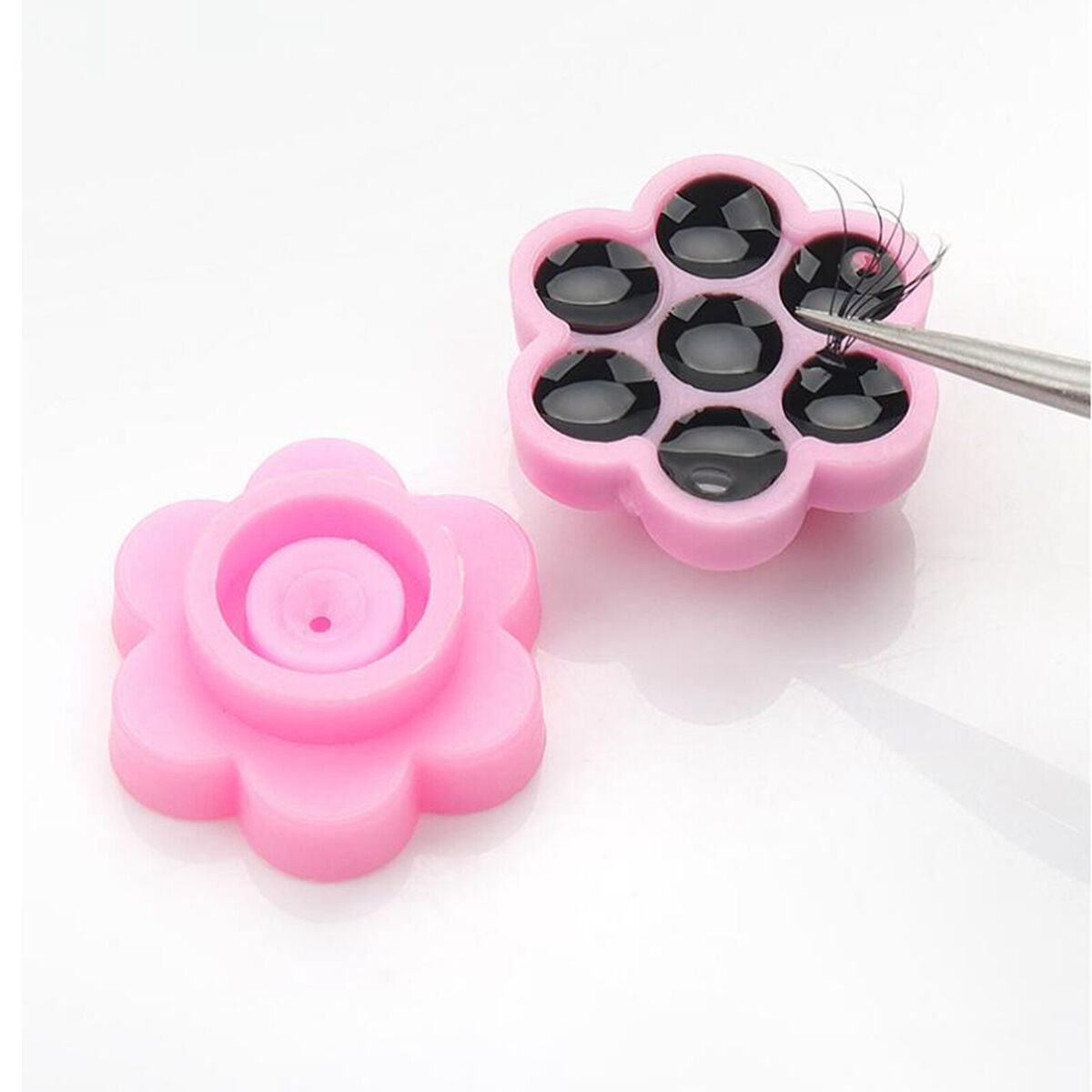 100pcs Plastic  Extensions Adhesive Glue Holder Cup