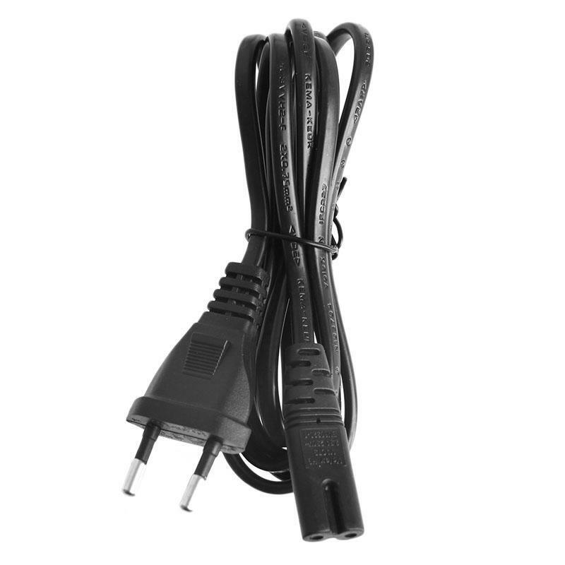 2 Slot Cord Adapter Short C7 To EU European Black Extension Cord Easy to Use