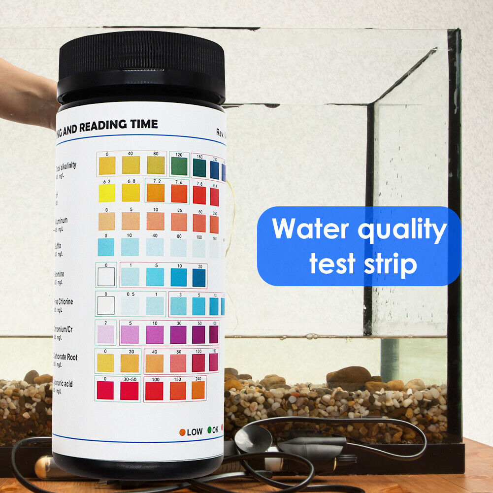 50pcs Aquarium Pond Pool PET Drinking Water Test Strips PH Value Tester