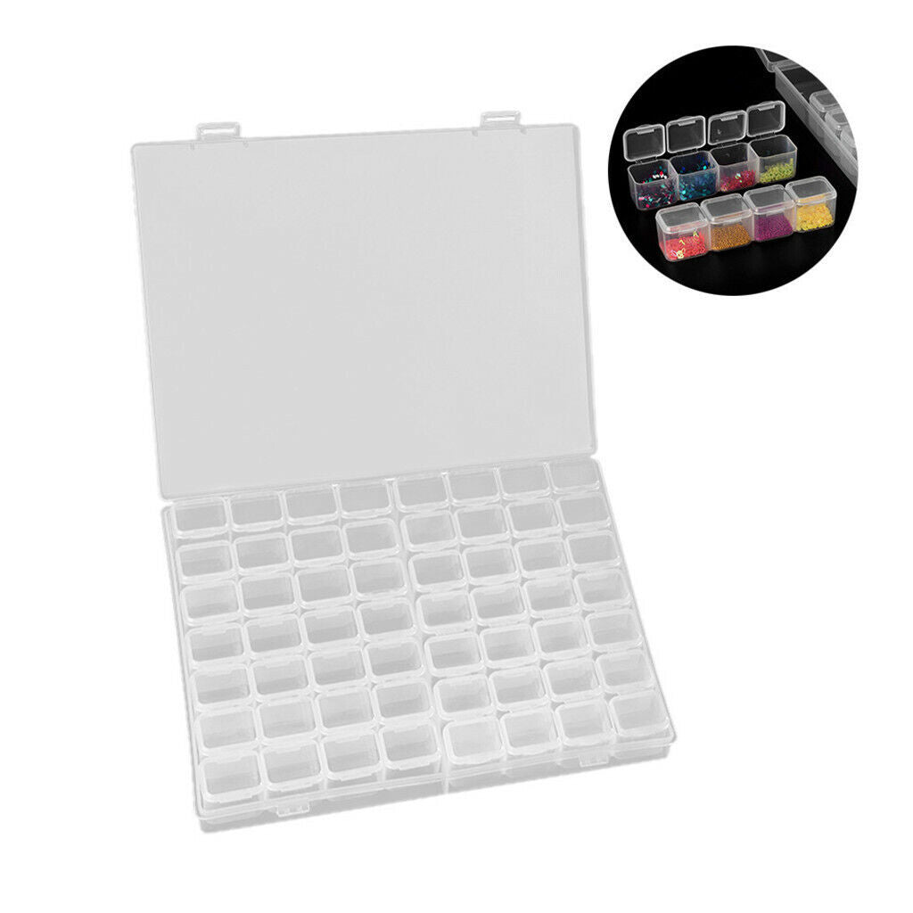 Empty Clear Diamond Storage Case Plastic Detachable Necklace Organizer Box