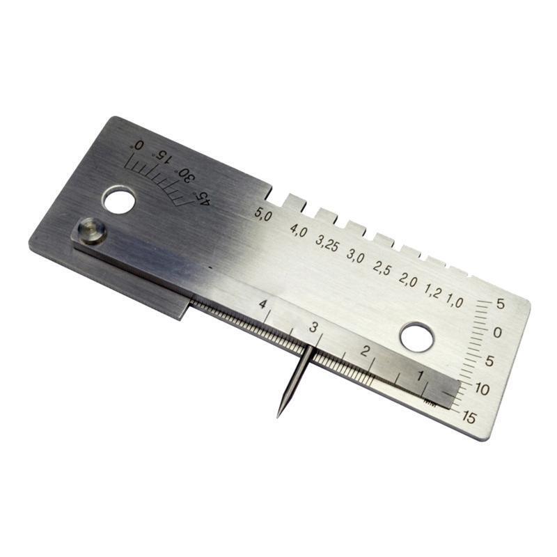 Portable Welding Gauge Inspection Metric Welding Height 0-5mm 5.1x2.0x0.63inch
