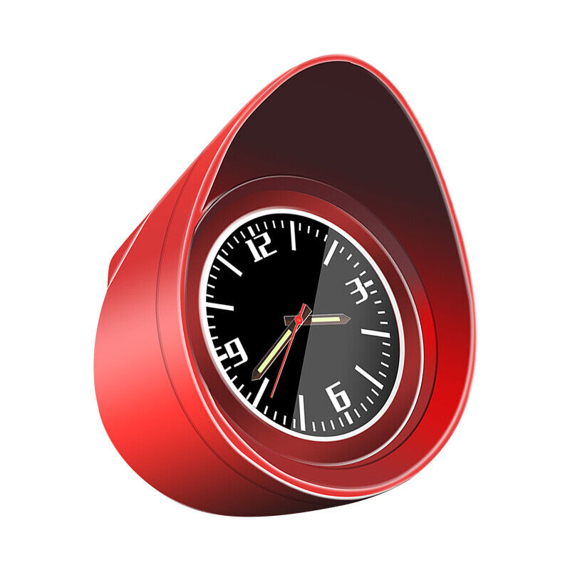 Red Round Quartz Clock For Home Office Table Desk Car Truck Vehicle Dashboard A4