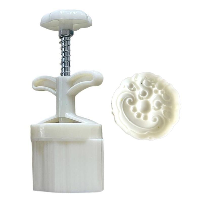 Mooncake Molds Chinese Ruyi Dragon Shape Pastry Stamps Mid-Autumn Mooncake Mould