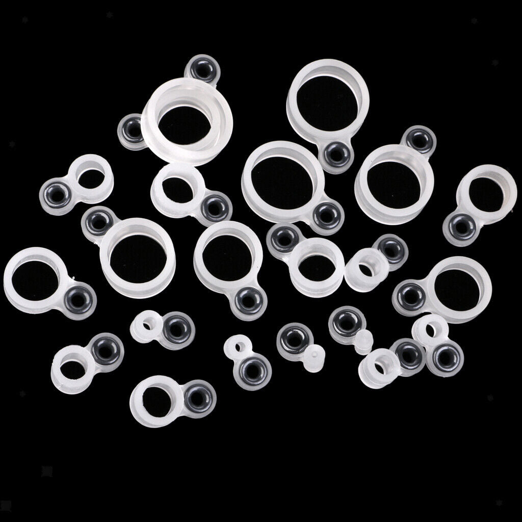 44pcs Silicone and  Fishing Rod Guides Repair Kit Rod  Rings
