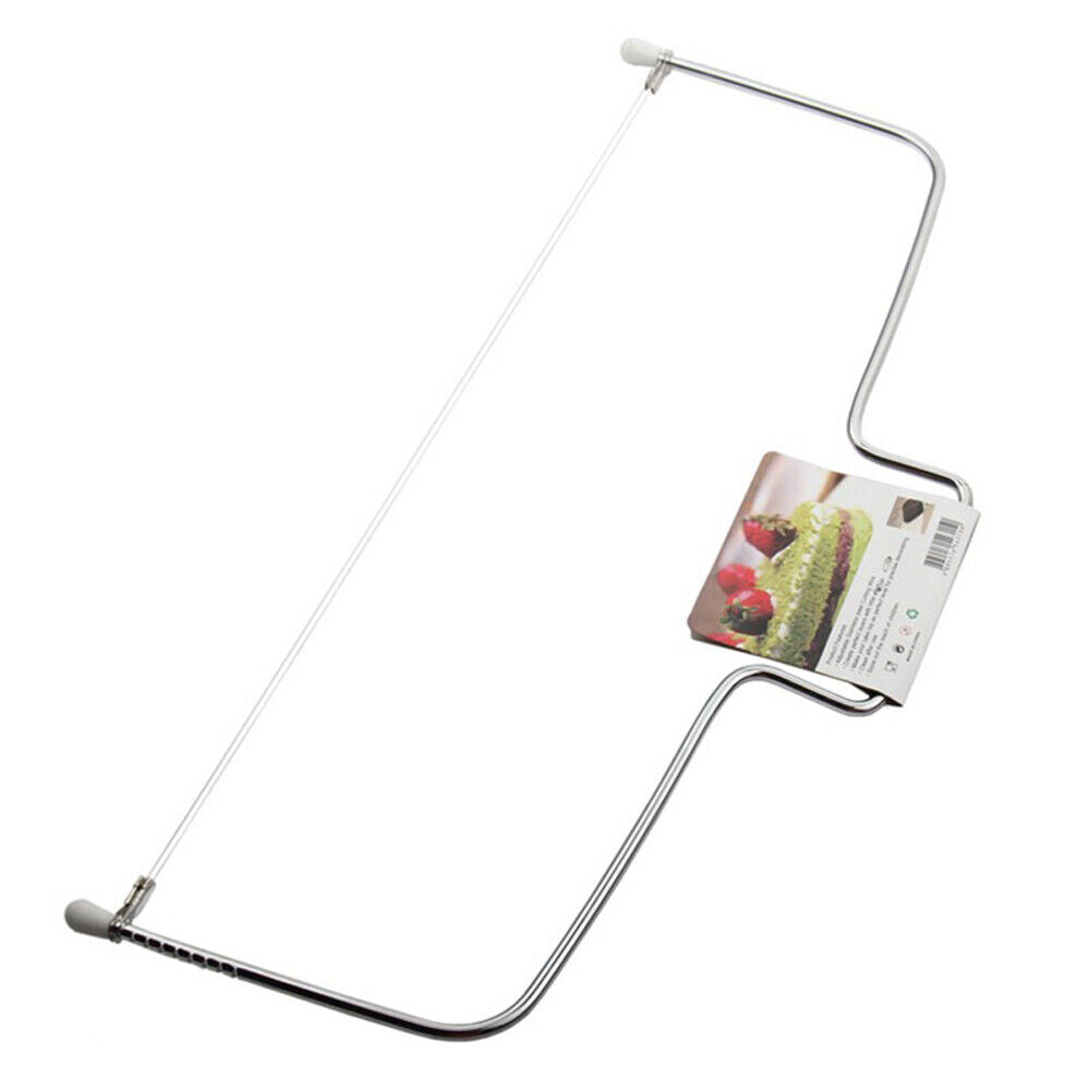 2 Wire Cake Slicer Stainless Steel Pizza Dough Cutter Trimmer Leveler