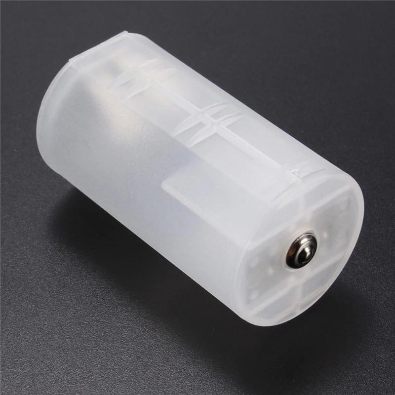 AA to D Size Battery Holder Converter Adapter Switcher Plastic Case Box Portable