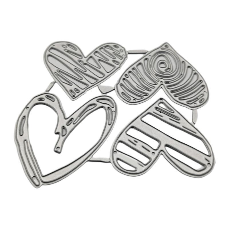 Metal Love Heart Cutting Die Stencil Valentine's Day Die Cuts Embossing Template