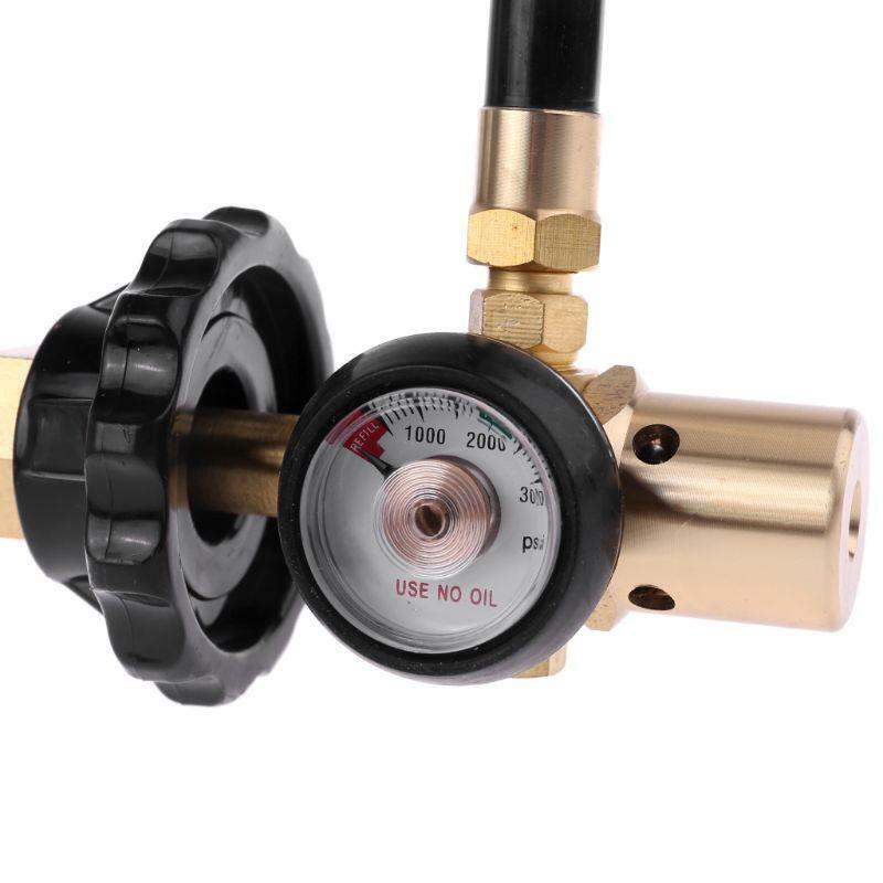 Brass Helium Latex Pressure Reducer With Pressure Gauge For G5/8 Tank Balloon
