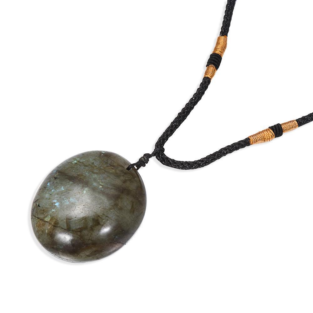 Delicate Crystal Natural Labradorite Pendant Moonstone Healing Stone Energy