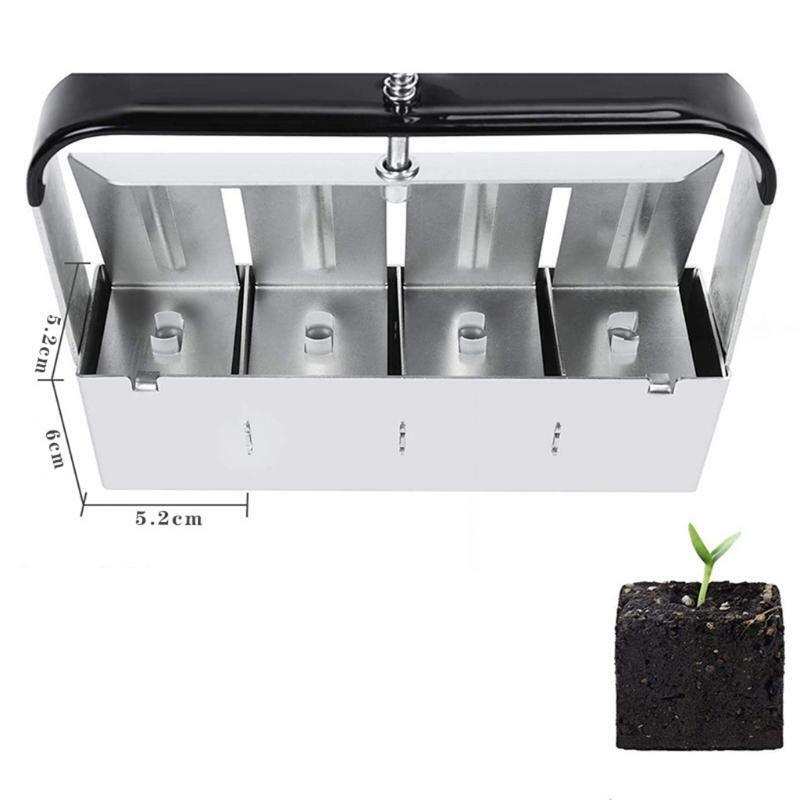 Hand-held Mini 4 Soil Blocker 2" With New Handle Soil Block Maker Garden Tool