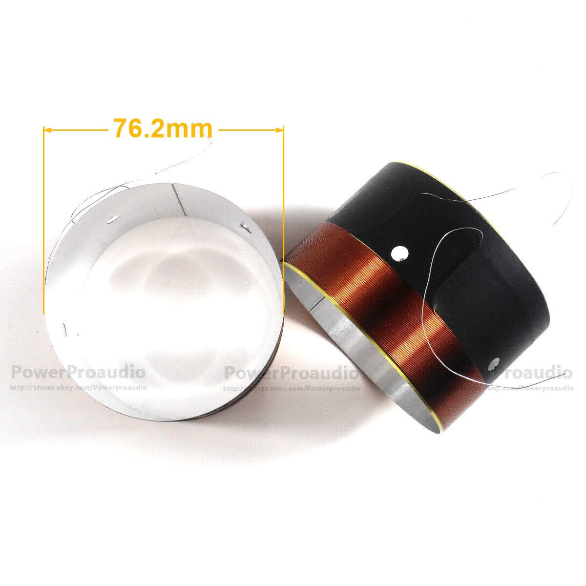 4pairs (8pcs) 76.2mm White aluminum Bass voice coil Pure copper Round wire 8ohm