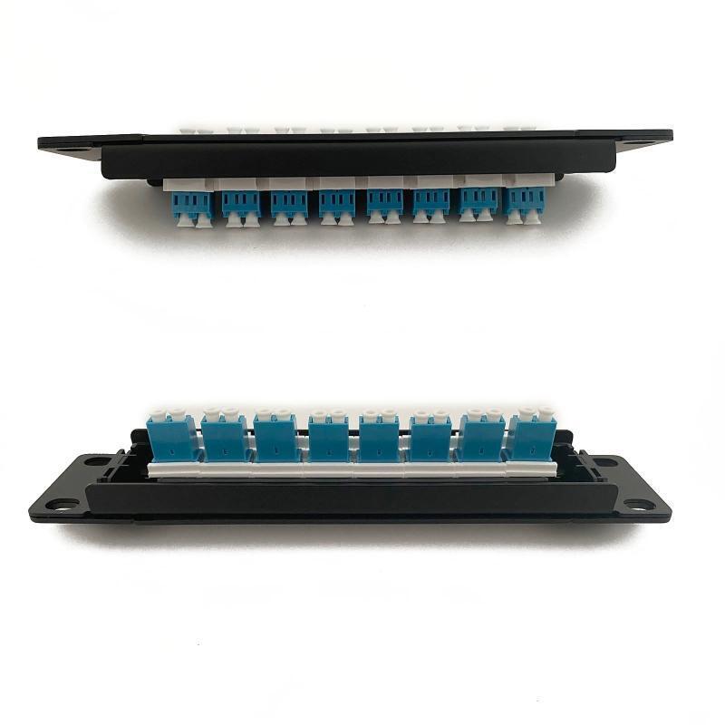8-Port LC Shielded Patch Panel 10G Ready Plastic Housing Color-Coded Labeling