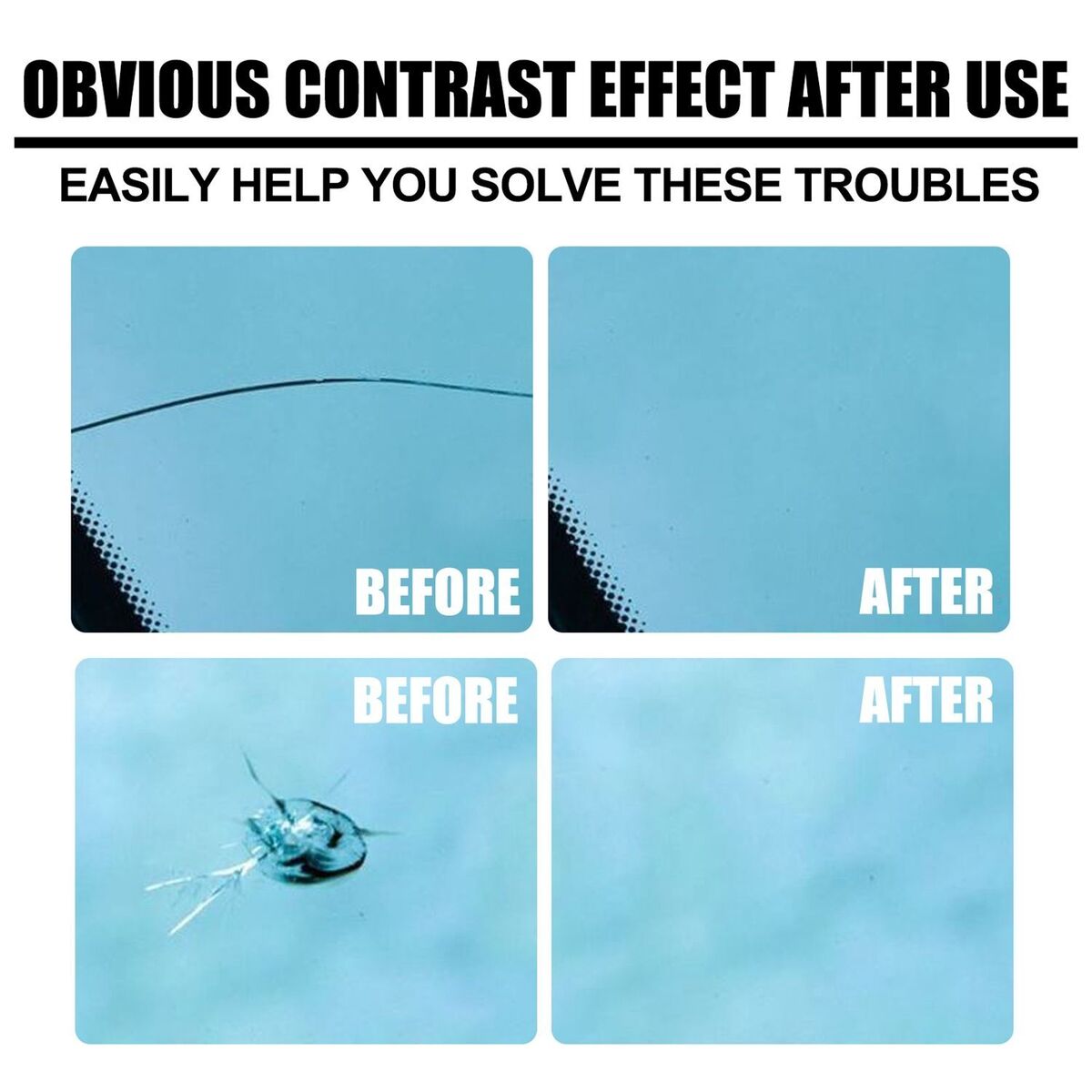 Kit Tool DIY Windshield Cracked Restore Curing Car Window Glass Repair Fluid