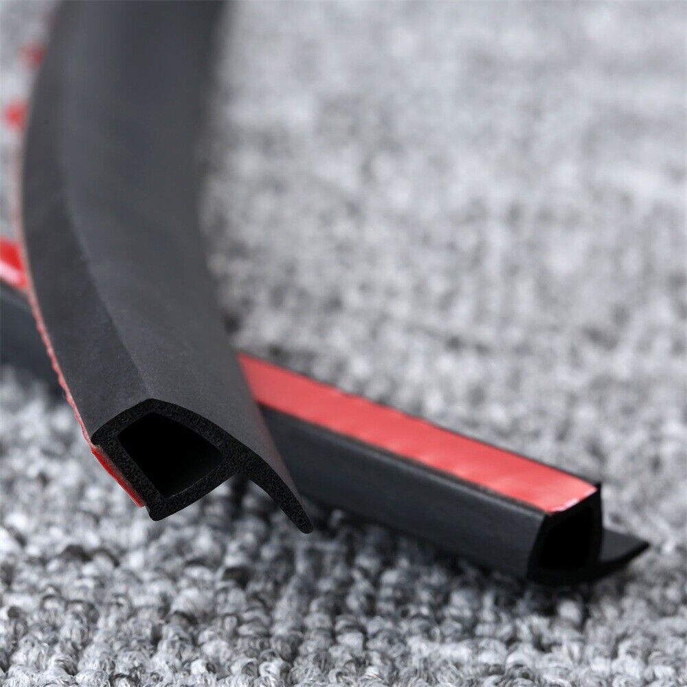 1Pc 4M Universal P-shape Car Truck Door Rubber Seal Weather Sealing Strip Black