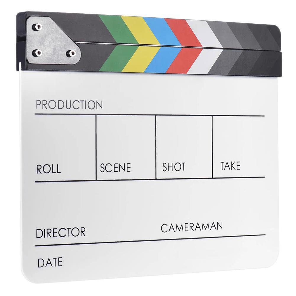 Acrylic Colorful Director Video Scene Clapperboard Clapper Board Cut Prop