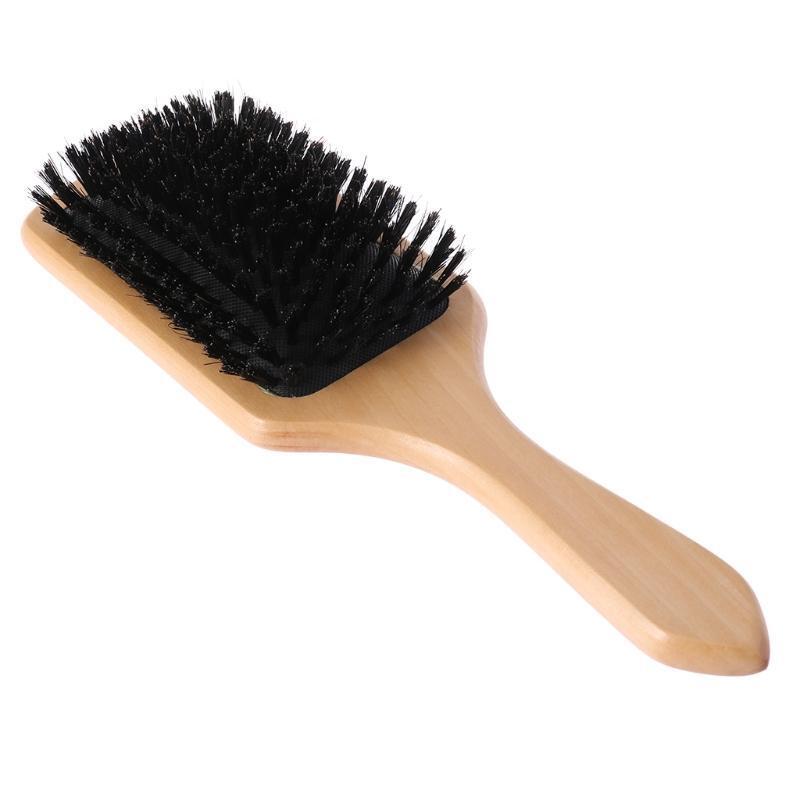 Wooden Handle Hair Vent Brush Bristle Brushes Care SPA Massager Comb Styling
