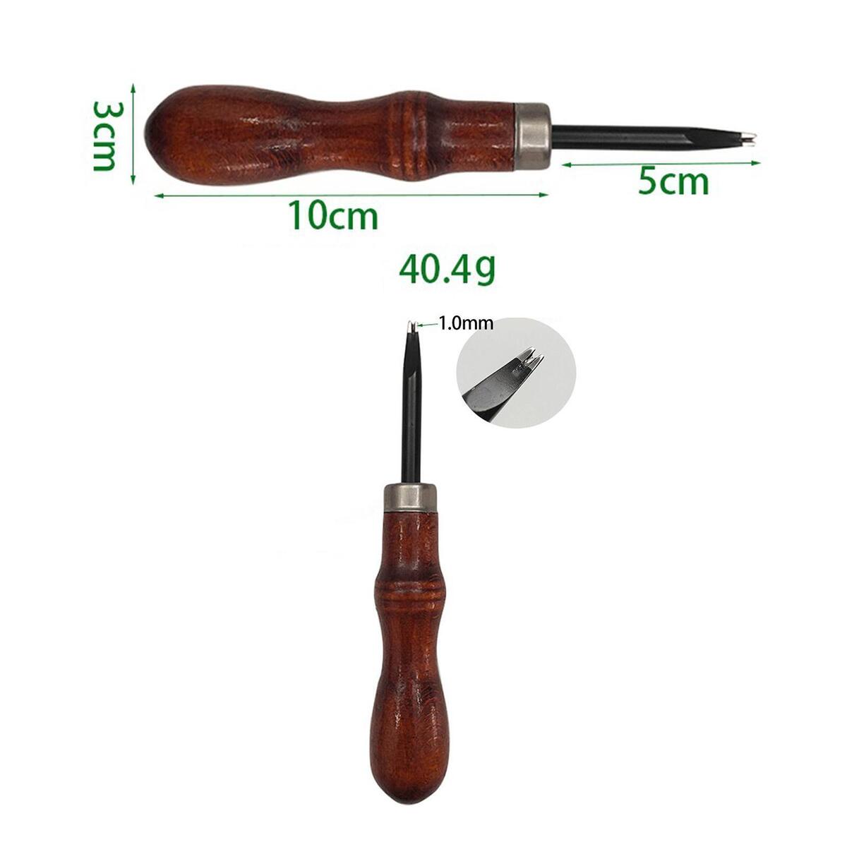 Leather  Beveler Wooden Handle Craft Leather Cutting Trimming Tools