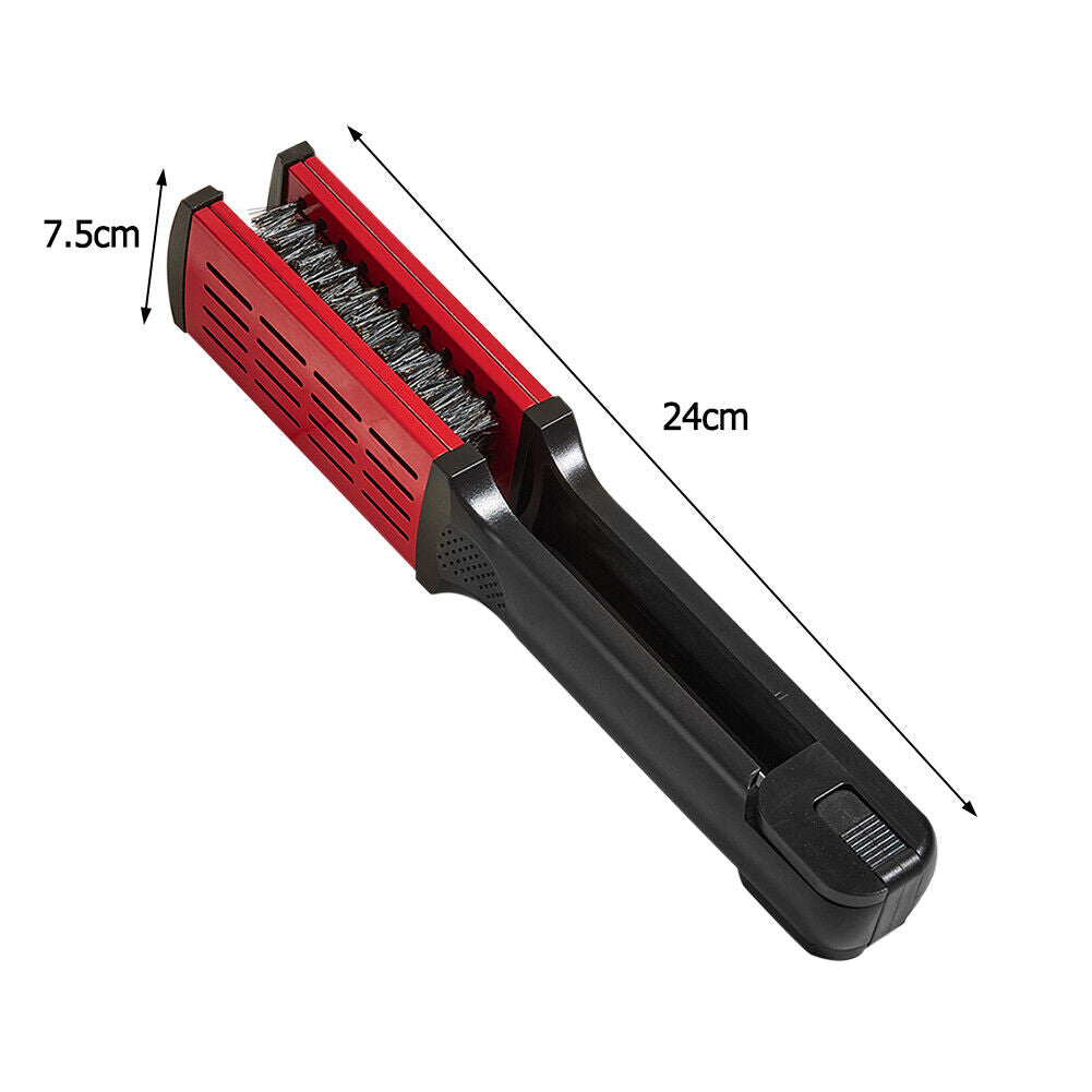 Straight Hair Comb V-Shaped Splint Comb Bristle Hair Straightening (Red)