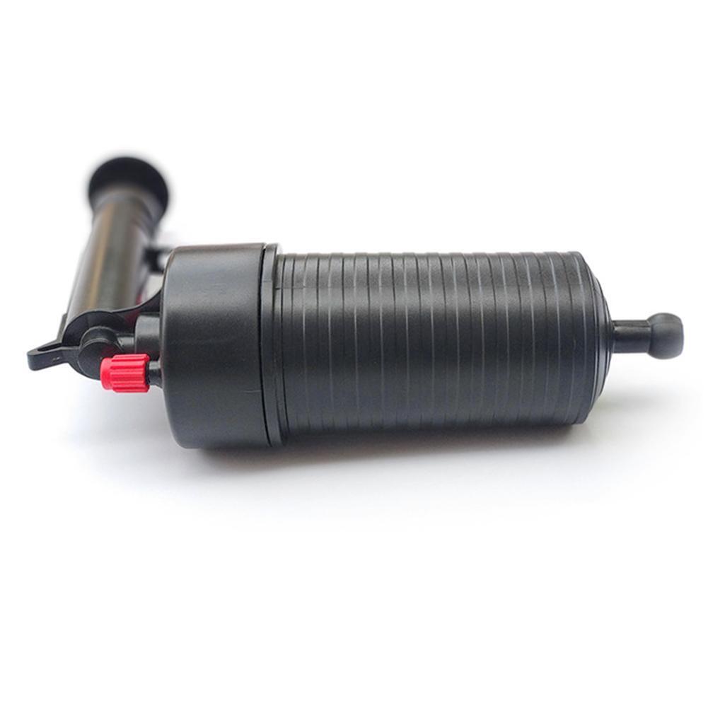Toilet Dredge Plug Air Power Pump Bathroom Drain Cleaner Plunger (Black)