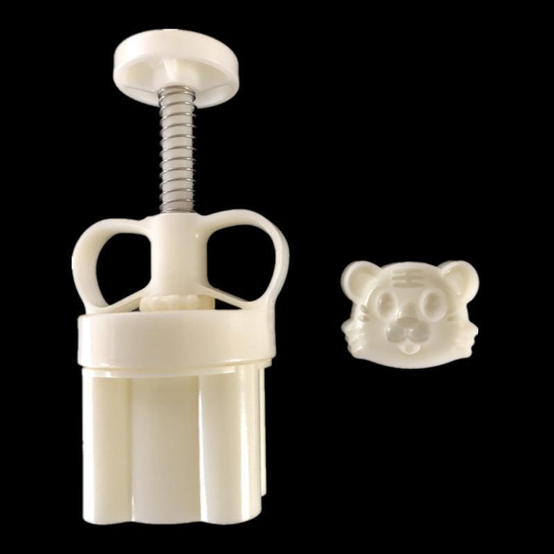 50g Tiger Cookie Stamp Thickness Adjustable Moon Cake Mold Set Hand Press Cutter