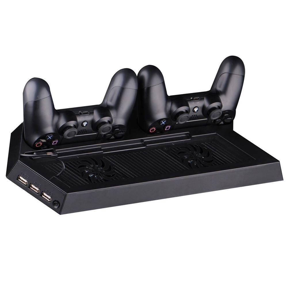 PS4 Cooling Station Vertical Stand with 2 Controller Charging Dock PlayStat