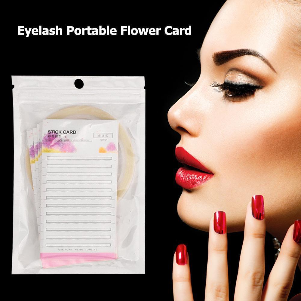 Makeup Eyelash Extension Storage Card Fans Volume Lash 2mm Sticky Strip