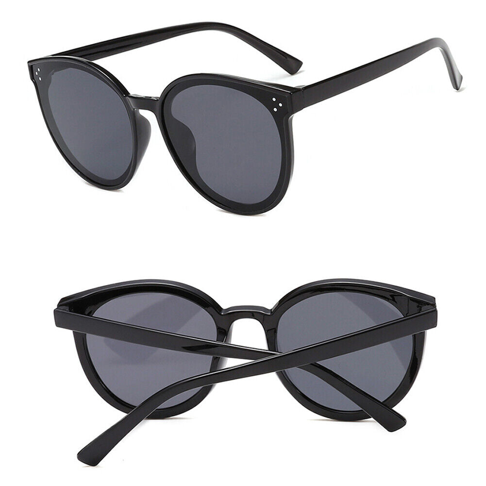 Fashion Oval Sunglasses for Women UV Protection Travel Beach Eyewear Black