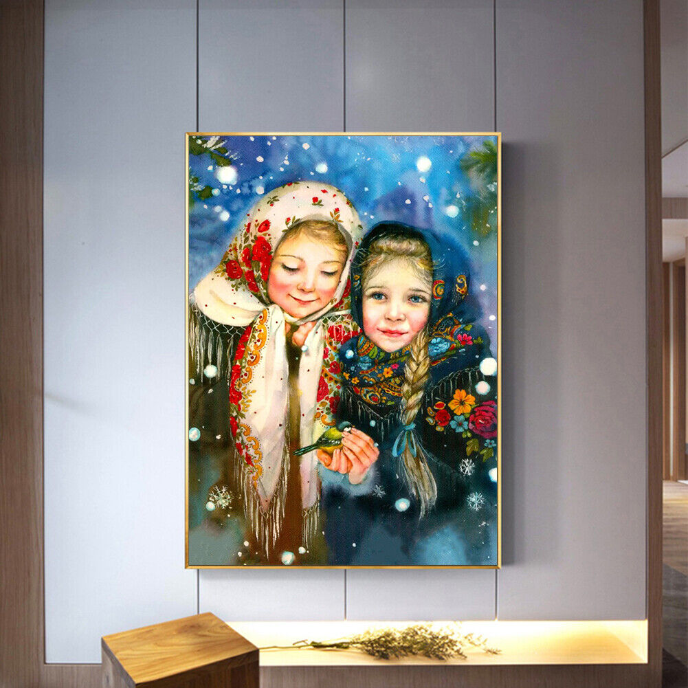 DIY Xmas Girls Full Drill Diamond Painting Mosaic Kit Bead Art Home Decor