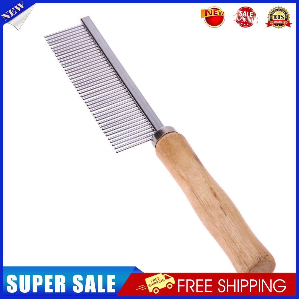 Stainless Steel Pet Comb for Dog Cat Hair Removal Single Row Straight Comb