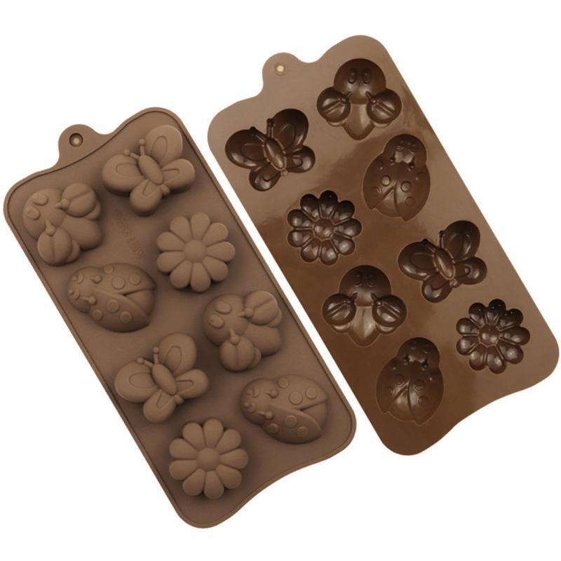 Set of 2 Insects Shaped Chocolate Mould Mousse Molds Cake Decorating Gadgets
