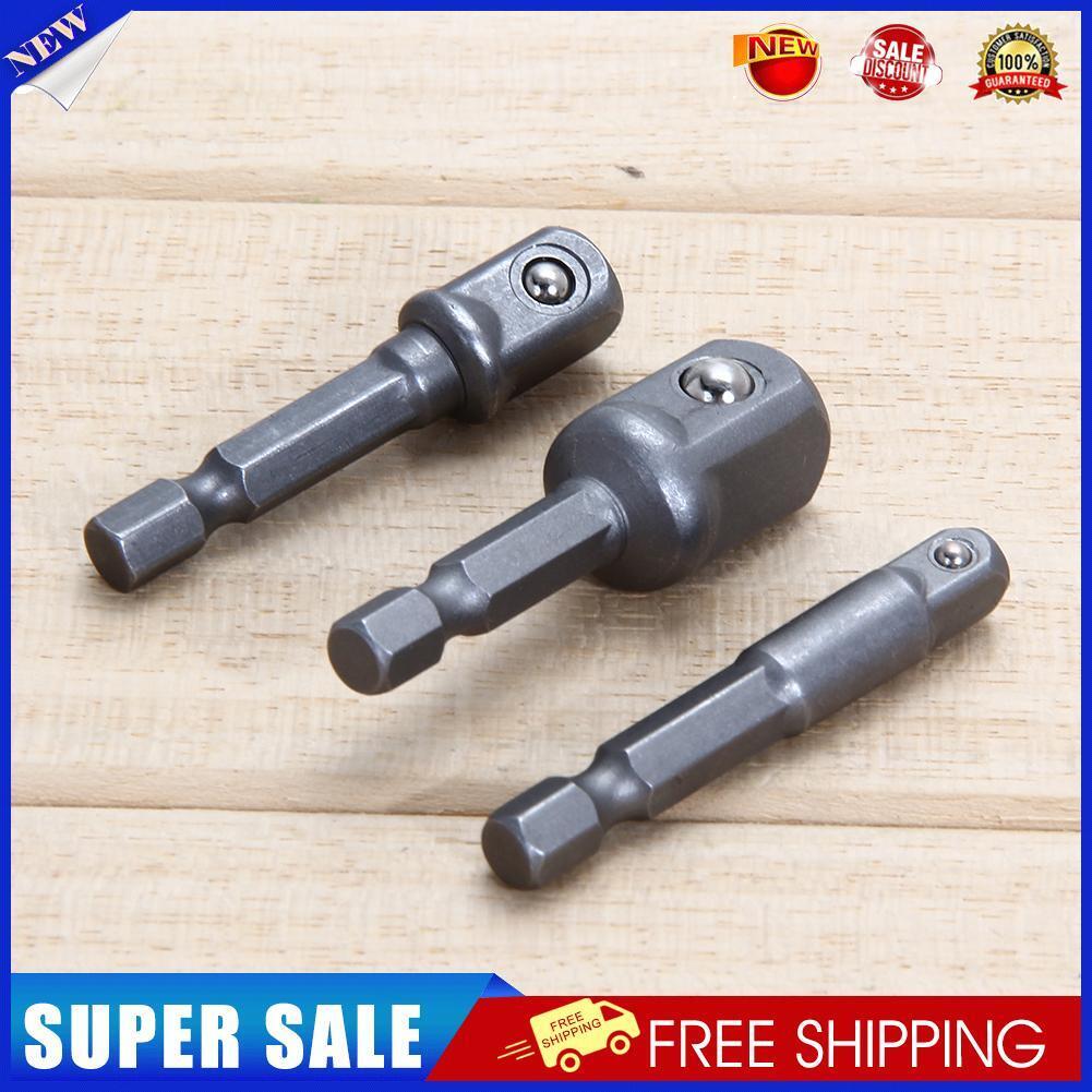 3pcs Sleeve Adapter Set Steel Square Head Ball Hex Shank Post Conversion