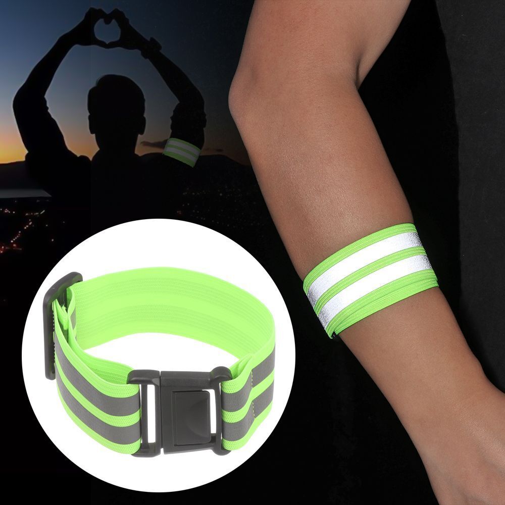 Wristband Warning Armband Cycling Reflective Strips Bicycle Bind Strap