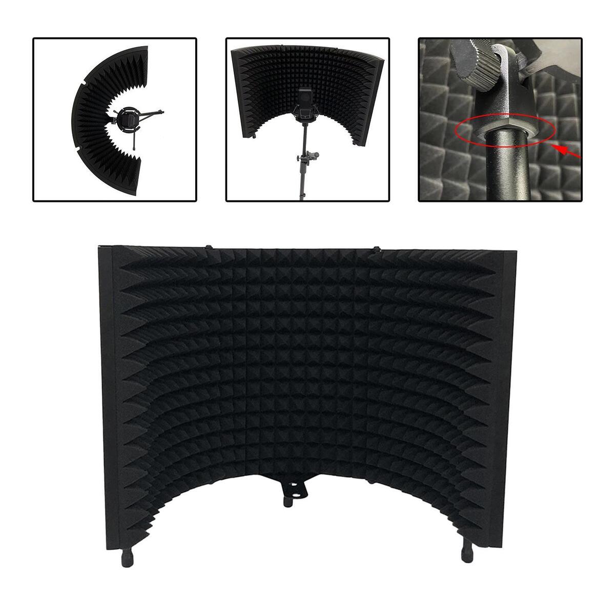 Microphone Isolation Shield Recording Sound Absorbing Equipment Broadcasting