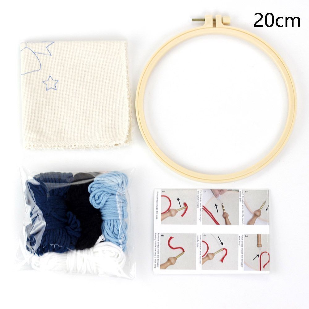 DIY Crafts Cross Stitch Kit Embroidery Hoop Poke Embroidery Kit Needle Punch