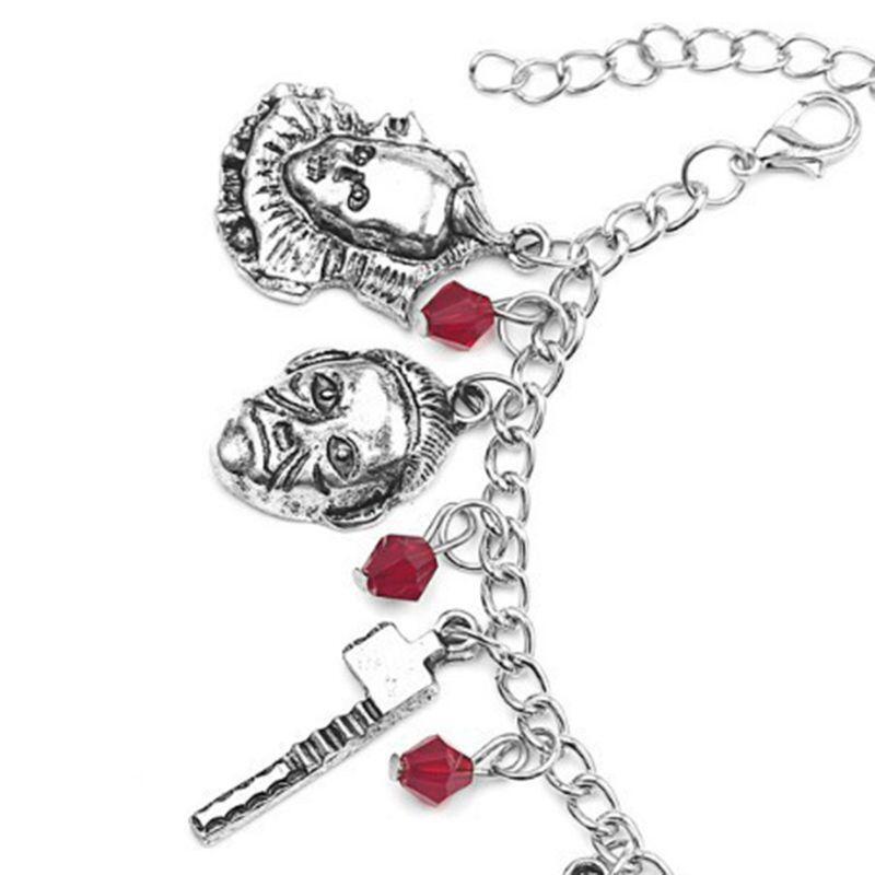 Horror Movie Charm Bracelet Ghost Chain Men Women Halloween Costume Jewelry Gift